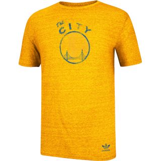 adidas Mens Golden State Warriors City Graphic Short Sleeve T Shirt   Size