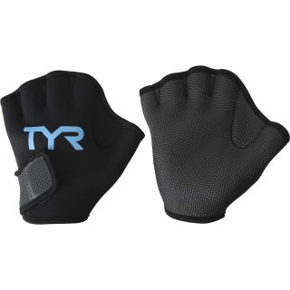 TYR Aquatic Resistance Gloves   Size Medium, Black/blue