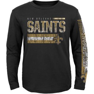 NFL Team Apparel Youth New Orleans Saints Rewind Forward Long Sleeve T Shirt  