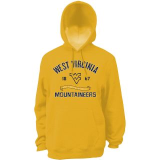 Classic Mens West Virginia Mountaineers Hooded Sweatshirt   Gold   Size Small,