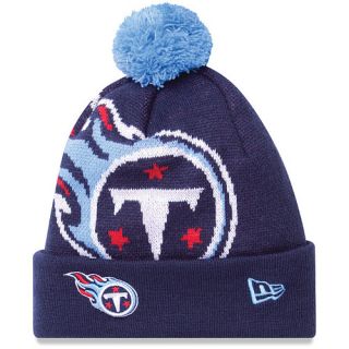 NEW ERA Mens Tennessee Titans Woven Biggie Knit Cuff Hat, Navy
