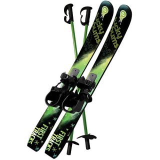 Lucky Bums Beginner Plastic Skis with Poles 70CM (117GR)