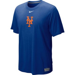 NIKE Mens New York Mets Authentic Collection Dri Fit Logo Legend Short Sleeve