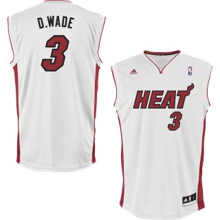 adidas Mens Miami Heat Dwyane Wade Nickname Collection Replica Home Jersey  