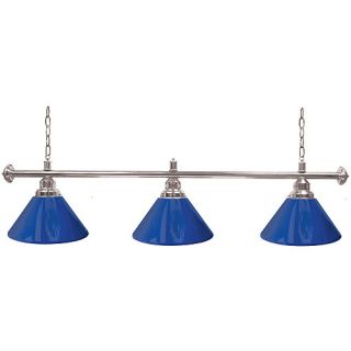 Trademark Global Premium 60 3 Shade Billiard Lamp Blue and Silver (4800S BLU)