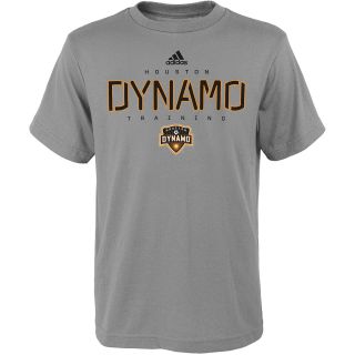 adidas Youth Houston Dynamo Sideline Short Sleeve T Shirt   Size Xl, Grey