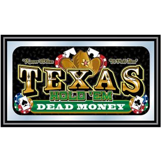 Trademark Global Texas Holdem Framed Poker Mirror  DEAD MONEY (TXH1500)