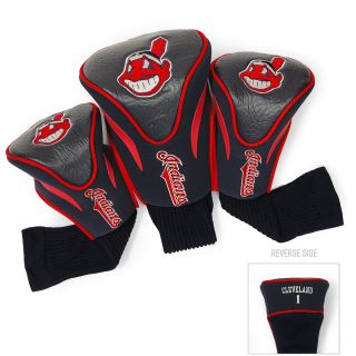 Team Golf MLB Cleveland Indians 3 Pack Contour Club Head Cover (637556957948)