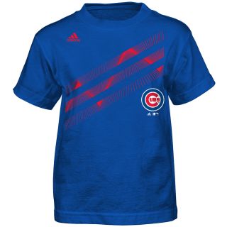 adidas Youth Chicago Cubs Laser Field Short Sleeve T Shirt   Size 4