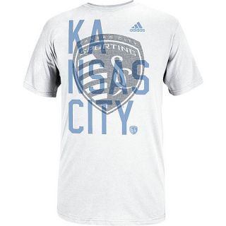 adidas Mens Sporting Kansas City Bleed Through Short Sleeve T Shirt   Size