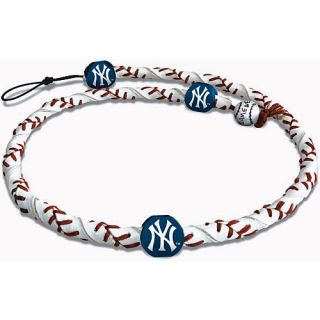 Gamewear New York Yankees Classic Frozen Rope Genuine Baseball Leather Necklace
