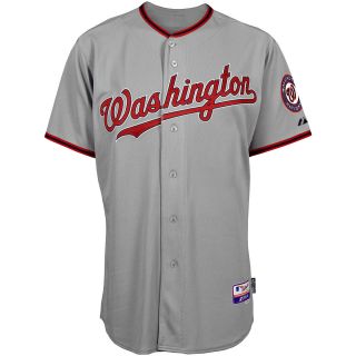 Majestic Mens Washington Nationals Authentic Generic Road Cool Base Jersey  