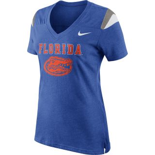 NIKE Womens Florida Gators Fitted V Neck Fan Top   Size XS/Extra Small, Game