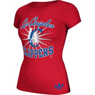 adidas Womens Los Angeles Clippers Originals Shootout Short Sleeve T Shirt  