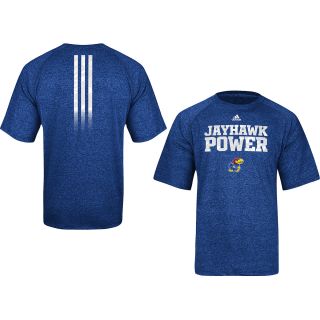 adidas Mens Kansas Jayhawks ClimaLite Sideline Power Short Sleeve T Shirt  