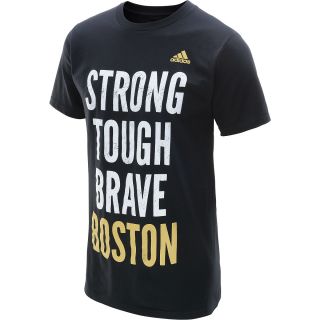 adidas Mens Boston Strong Short Sleeve T Shirt   Size Xl, Black