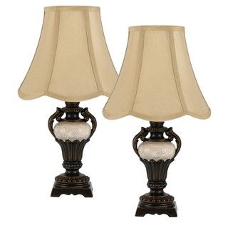 Cal Lighting Antique Bronze Accent Lamps (set Of 2)