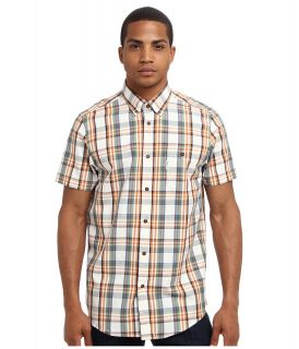 Ben Sherman Twisted Check Mens Short Sleeve Button Up (White)