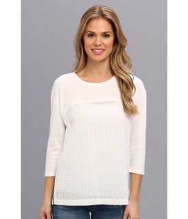 Calvin Klein Pullover w/ Eyelet Womens Long Sleeve Pullover (White)