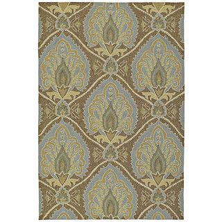 Fiesta Brown Indoor/ Outdoor Damask Rug (90 X 120)