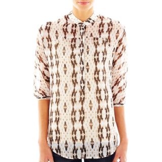 Mng By Mango Tribal Print Blouse, Nude