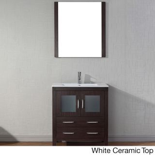 Virtu Usa Dior 30 Inch Single Sink Vanity Set In Espresso