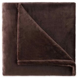 JCP Home Collection  Home Velvet Plush Solid Throw, Dark Java