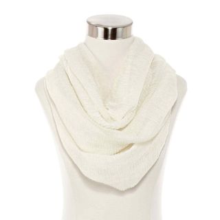 Ruched Infinity Scarf, Cream, Womens