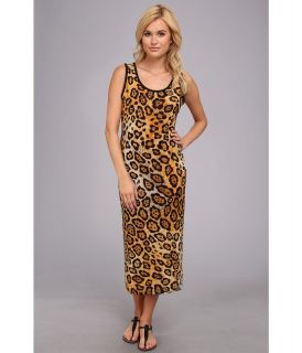 Ninety Animal Print Tank Dress Womens Dress (Brown)