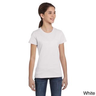Bella Girls Jersey Cotton Short Sleeve T shirt White Size S (7 8)