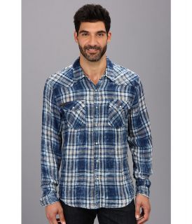 Silver Jeans Co. L/S Plaid Shirt Mens Long Sleeve Button Up (Blue)