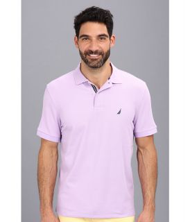 Nautica S/S Performance Deck Solid Polo Shirt Mens Short Sleeve Pullover (Purple)