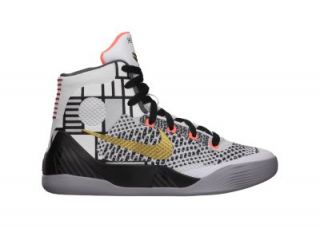 Nike Kobe 9 Elite (3.5y 7y) Kids Basketball Shoes   White