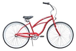 Women's Urban Lady 3 Speed Beach Cruiser Bike Color Red  Cruiser Bicycles  Sports & Outdoors