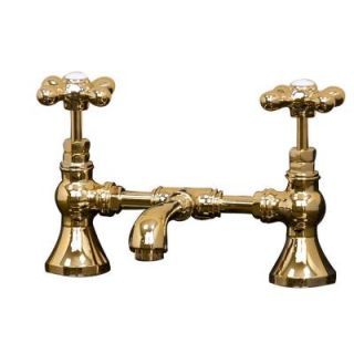 Cobar 8 in. 2 Handle Lavatory Bridge Faucet in Polished Brass DISCONTINUED I761 MC PB