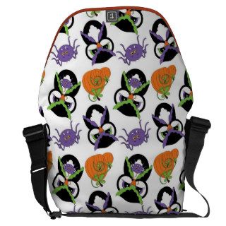 Owls and Pumpkins and Spiders Messenger Bag
