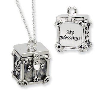 The Blessing Box Necklace in Sterling Silver Pendant Necklaces Jewelry
