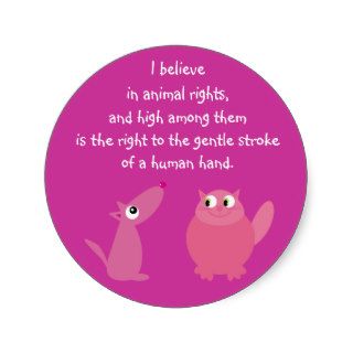 Animal Rights Cute Pets Customizable Pink Sticker