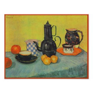 Van Gogh Blue Enamel Coffeepot Earthenware (F410) Print