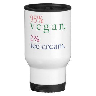 98% Vegan 2% Ice Cream Coffee Mug