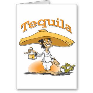 Tequila Cactus Mexican Sombrero Cards