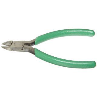 Xcelite MS549JV Tapered Head Diagonal Cutter, Diagonal, Flush Jaw, 4" Length, 15/32" Jaw length, Green Cushion Grip, Carded
