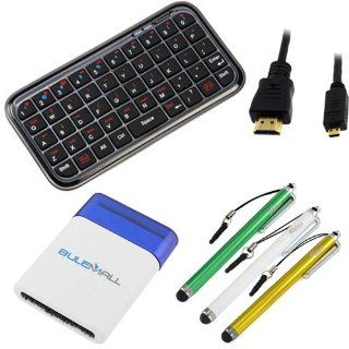 GTMax Bluetooth Wireless Mini Keyboard + 3FT Micro HDMI Cable + 3 Stylus Pen + Mini Brush for Acer ICONIA W510, ICONIA W700, ICONIA TAB A110, ICONIA TAB A700, ICONIA A510, ICONIA TAB A100, ICONIA A500 Computers & Accessories