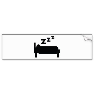 sleepyhead zzz sleeping bumper stickers