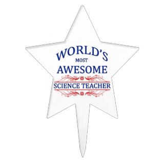 World's Most Awesome Science Teacher Cake Toppers