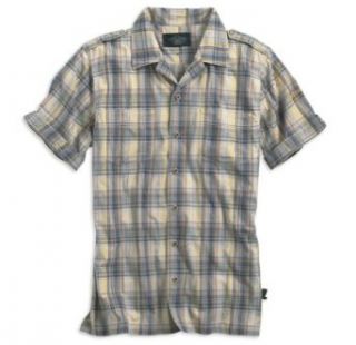 Harley Davidson Men's Shortsleeve Plaid Woven Garage Shirt. All Cotton. Embroidery. 96641 12VM at  Mens Clothing store Button Down Shirts