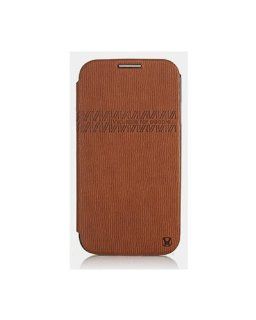 VOIA SG 534BRN Premium Synthetic Leather Case for Samsung Galaxy S4   1 Pack   Carrying Case   Retail Packaging   Brown Cell Phones & Accessories
