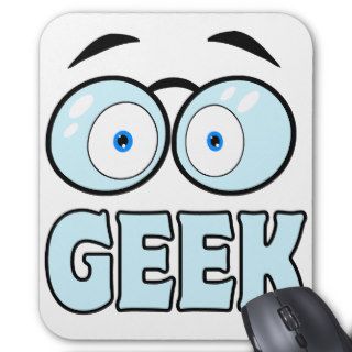 Cartoon Eyes With Glasses GEEK Mouse Pad