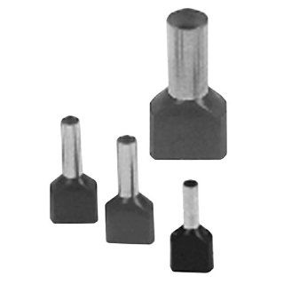Burndy YF1608IW Insulated Ferrule, 16 AWG Wire Size, 0.079" Diameter, 0.551" Length (Pack of 500) Terminals