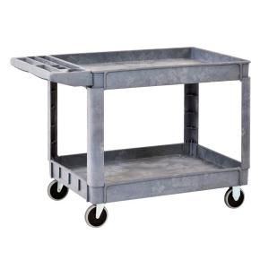 Heavy Duty 46 in. x 25 in. 2 Shelf Utility Cart with 5 in. Casters PUC254635 2